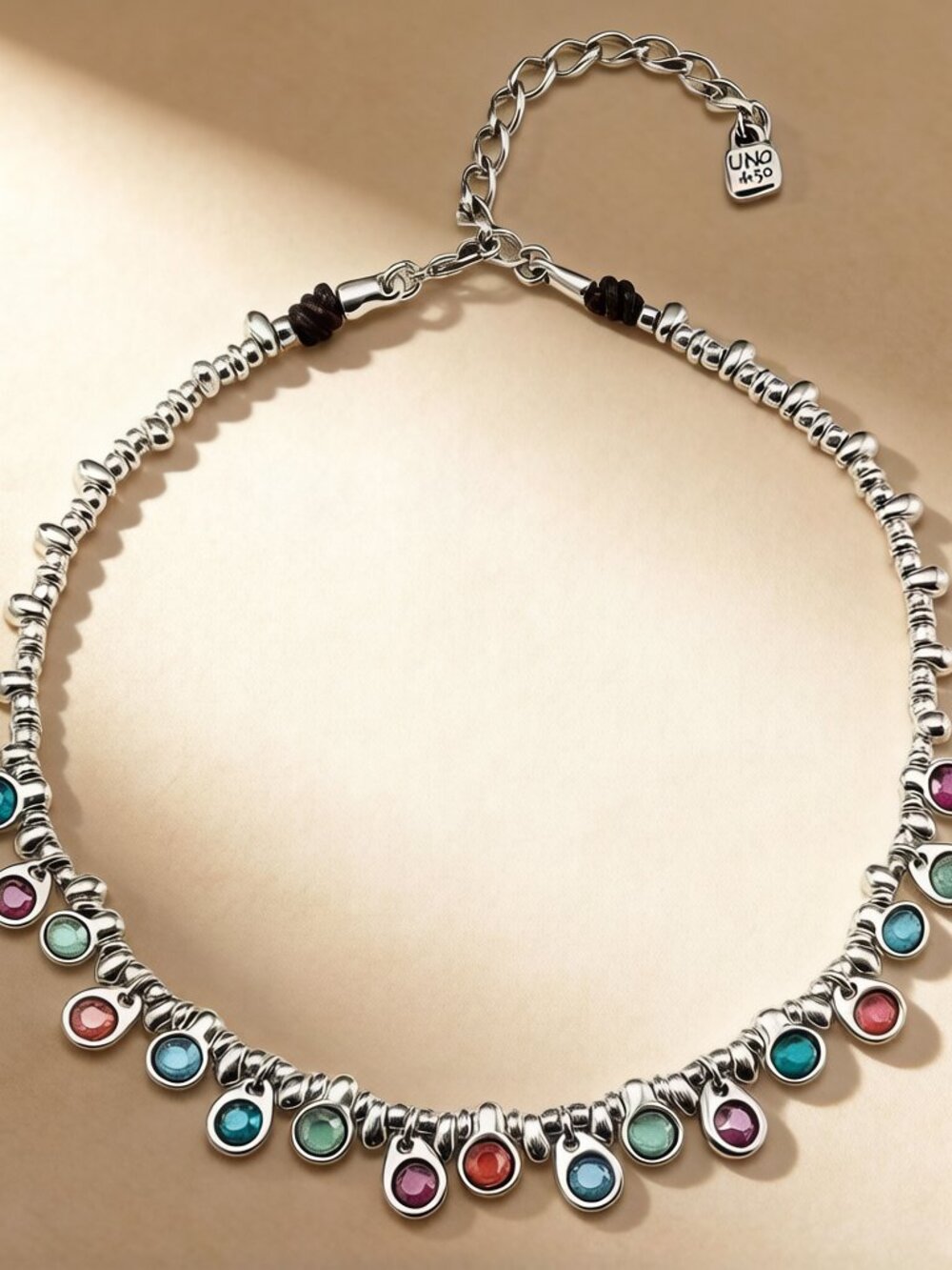Spanish UNode50 spring and summer colorful crystal irregular bead necklace niche